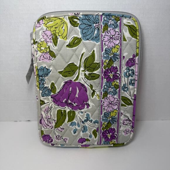 Vera Bradley Women's Watercolor Floral Padded Quilted Tablet E-reader Sleeve - Picture 1 of 5